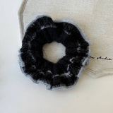 Knitted Fluffy Scrunchie Cozy Winter Hair Tie_Cwaha07874