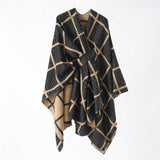NEW FASHION SHAWL PLAID DUAL PURPOSE SIMPLE SHAWL_CWMM2086