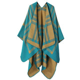 SOLID COLOR STRIPED WARM VERSATILE SHAWL SCARF_CWASC2162
