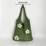 Exquisite Knitted Heart Tote Handbag_Cwab2389