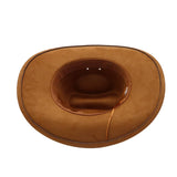 Unisex Soft Suede Western Cowboy Fedora Hat_Cwah04366