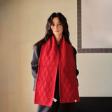 RETRO KNIT SCARF WOOL BLEND REVERSIBLE WRAP_CWASC2355