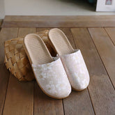 BREATHABLE LINEN CLOSED TOE HOME SLIPPERS_CWSHF0178