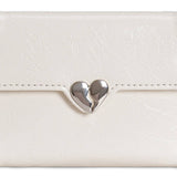 Solid Color Heart Trifold Slim Short Wallet_Cwab06199