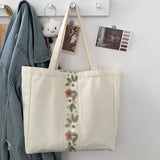 Tote Bags Canvas Large With Embroidered Flower Lace_Cwab2050