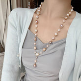HIGH GRADE FRESHWATER PEARL SWEATER NECKLACE_CWAJE3886