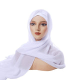 NEW STYLE PLEATED DRAWSTRING CHIFFON HEADSCARF_CWASC2434