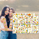 RAINBOW HEART SUN TATTOOS METALLIC FUN_CWMM8233