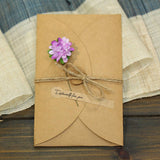 Vintage Kraft Paper Dried Flower Greeting Card_Cwmm1021