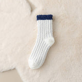 CORAL FLEECE MID TUBE HOME SOCKS_CWMS0776