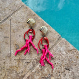 FASHION CORAL SHELL OCEAN EARRINGS STAINLESS_CWAJE4983