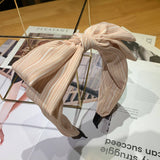 BOW KNOT WIDE BRIMMED FRESH STRIPED HEADBAND_CWAHA2566