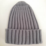 Cwah04351_Kids Solid Color Knit Beanie Hat Winter