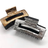 Vintage Gold Metallic Snake Skin Hair Claw