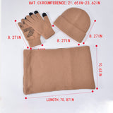 Winter Warm Outdoor Hat Gloves Scarf Set_Cwasc1126
