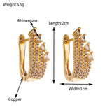 BUTTERFLY FLOWER CZ HOOP EARRINGS GOLD PLATED CHIC_CWMM8520