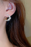 Women Simple And Sweet Zircon Moon Earrings