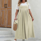 Womens Plus Size Solid Tank Romper Dress_Cwdmd5957