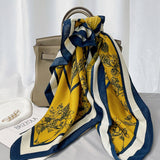 FLORAL SQUARE SCARF ELEGANT WRAP_CWASC0901