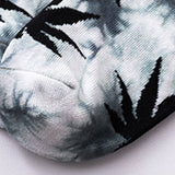 Tie-Dyed Maple Leaf Pattern Socks_Cwms0253