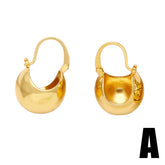 FASHIONABLE GOLD PLATED HOLLOW ROUND EARRINGS_CWAJE0991