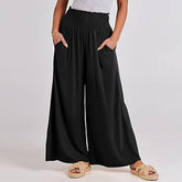 Solid Color Casual Stretch Straight Leg Pants