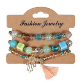 Womens Tassel Handmade Beaded Bracelet