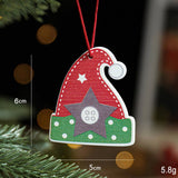 COLORFUL WOODEN SANTA SNOWFLAKE TREE ORNAMENT_CWMM9759