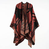 GEOMETRIC LINE FASHION WOMENS WARM SHAWL_CWMM2103