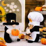 CHEF HOLDING PUMPKIN GNOME FIGURINE_CWMM1761