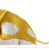 ADULT POLKA DOT FABRIC LABEL BEANIE KNITTED HAT_CWAH2052