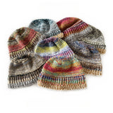 CHILDRENS KNITTED HAT COLORFUL STRIPED BUCKET HAT_CWAH2050