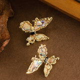 COLORFUL ABALONE BUTTERFLY EARRINGS_CWMM4296