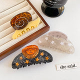 SNAIL STAR ACETATE CLAW CLIP ARTSY HAIR GRIP_CWAHA5704
