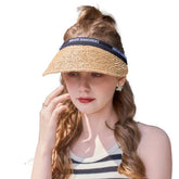 Women Summer Sun Protection Hollow Top Visor_Cwah1333
