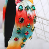 FASHION KNOTTED HEADBAND WITH COLORED DIAMONDS_CWAHA2133