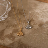 SMALL SKIRT FAN SHAPED TEARDROP NECKLACE_CWMM5585