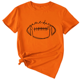 Wome Casual Tee With Fun Football Print_Cwdsd8368