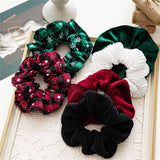 CHRISTMAS PLAID SIMPLE CRUMPLED HAIR BAND_CWAHA1950