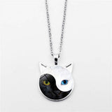 Yinyang Tai Chi Cat Time Gem Necklace_Cwaje0706