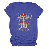 PLAYFUL RED MUSHROOM PRINT WOMENS BASE TEE_CWTTS1510