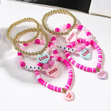LOVE LOVE LOVE FRIENDSHIP GIFT HANDMADE BRACELET_CWMM3510