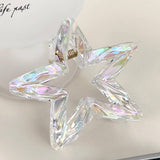 Crystal Candy-Colored Five-Pointed Star Grab Clip