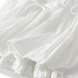 HIGH WAIST A LINE SHORT SKIRT WITH BOW BUDS_CWBMS0317