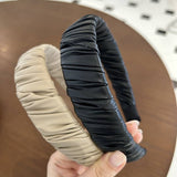 FRENCH STYLE RETRO PLEATED WIDE BRIM HEADBAND_CWAHA2861