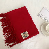 SOLID COLOR FAUX CASHMERE SCARF WINTER WRAP_CWASC2303