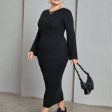 AUTUMN KNIT BACKLESS DRESS STYLISH SEXY_CWDMD6039