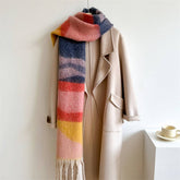 COLORBLOCK WINTER SCARF THICK WARM UNISEX WRAP_CWASC0969