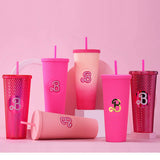 DOUBLE LAYER PORTABLE PLASTIC STRAW DIAMOND CUP_CWMM0978
