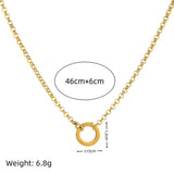 BASIC LOOSE CHAIN HEART ROUND NECKLACE_CWMM5711